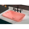 TREATLIFE HOME Oval Self-Rimming Ceramic Bathroom Sink, Modern Design for
