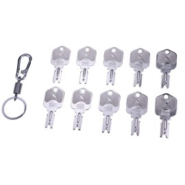 ZTUOAUMA 10X Ignition Keys 166 for Clark Yale Hyster Komatsu Gradall Gehl Crown 186304 51335040 A214062 1430 Hyster Forklift