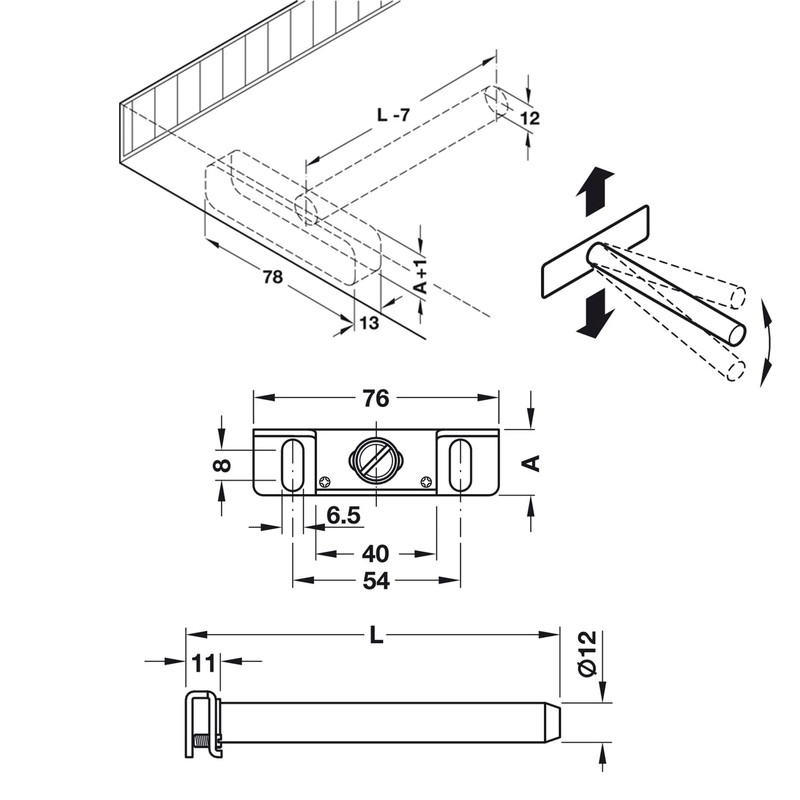 LIKERAINY Heavy Duty Brackets Concealed Shelf Bracket 12 x 79