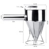 MyLifeUNIT Stainless Steel Pancake Batter Dispenser, Funnel Dispenser with Stand