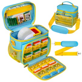 Tesuko Carrying Case Compatible with Little Tikes Story Dream Machine Books Starter Set with 12 Storybook Pockets, Portable Travel Story Bag for Storytime Book Character Collection with Shoulder Strap