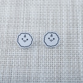 SEIRAA ORV Biyoo Stud Earrings ORV Reader Gifts Biyoo Jewelry Dokja & Joonghyuk Gifts ORV Inspired Earrings (White CA)