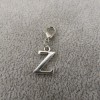Pemby Studio Initial CAPITAL LETTER Z Charm Zipper Pull Keychain