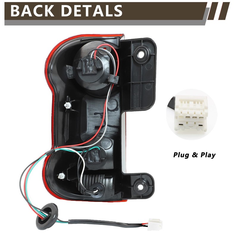 Right Tail Lights Assembly Compatible with 2013-2021 Nissan NV 200