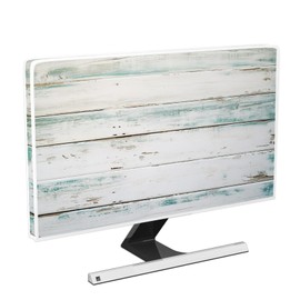 Baocicco Waterproof Monitor Dust Covers 22,23,24,25 Inch Anti-Static LCD-Silky HD Panel Dust Protective Sleeve Compatible with iMac 24 Inch,22-25 PC,Desktop and TV,Vintage Gray Wooden Board