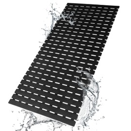 BEMISO Shower Mat Non Slip Bathtub Mat with Suction Cups and Drain Holes 37.4 x15.7 Inch Bath Mat for Tub & Shower.Easy Dry,Easy to Cut,Eco-Friendly