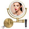 RECKODOR Hardwired Bathroom Wall Mounted Makeup Mirror with Lights and