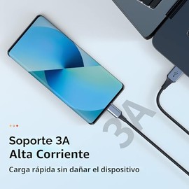 Paquete de 3 cables USB-C (3 pies/6 pies/6 pies), cable de carga rápida USB A a USB-C, trenzado de nailon, compatible con 17/16/15 Pro Max, Galaxy y o