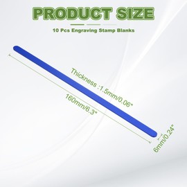 PATIKIL 6 x 0.2 x 0.06 Inch Anodized Aluminum Bracelet Blanks 10Pcs Metal Stamping Engraving Blanks for Cuff Bracelet Jewelry Making DIY Crafts, Blue