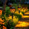 GIGALUMI Solar Lights Outdoor Waterproof, 8 Pack Flickering Flame LED
