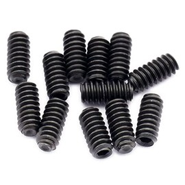 MonsterBolts - M3 x 8mm Guitar Saddle Bridge Height Adjustment Screws for Metric (MIM), Black, 12 Pack
