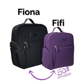 Sarah Wells Mini Breast Pump Bag – Fifi Small 13" Neoprene Backpack for Wearable & Portable Pumps – Lightweight, Insulated Pocket, 13” Laptop Sleeve, Machine-Washable (Purple)