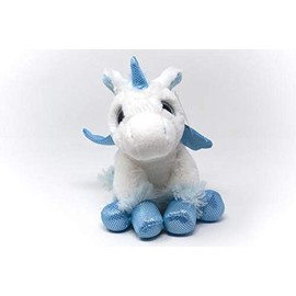Cuddly Toy Unicorn White/Blue Sitting 20 cm
