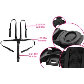 5 Point Seat Belt Safety Strap Belt for Stroller Pushchair Pram Buggy Safe Protection, Adjustable High Chair Baby Straps, Safety Strap Belt