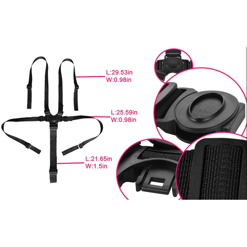 5 Point Seat Belt Safety Strap Belt for Stroller Pushchair