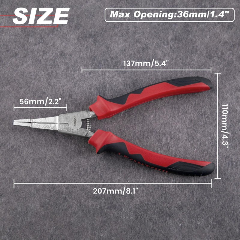 LEONTOOL 8 Inch Lock Ring Pliers - Special Circlip Pliers