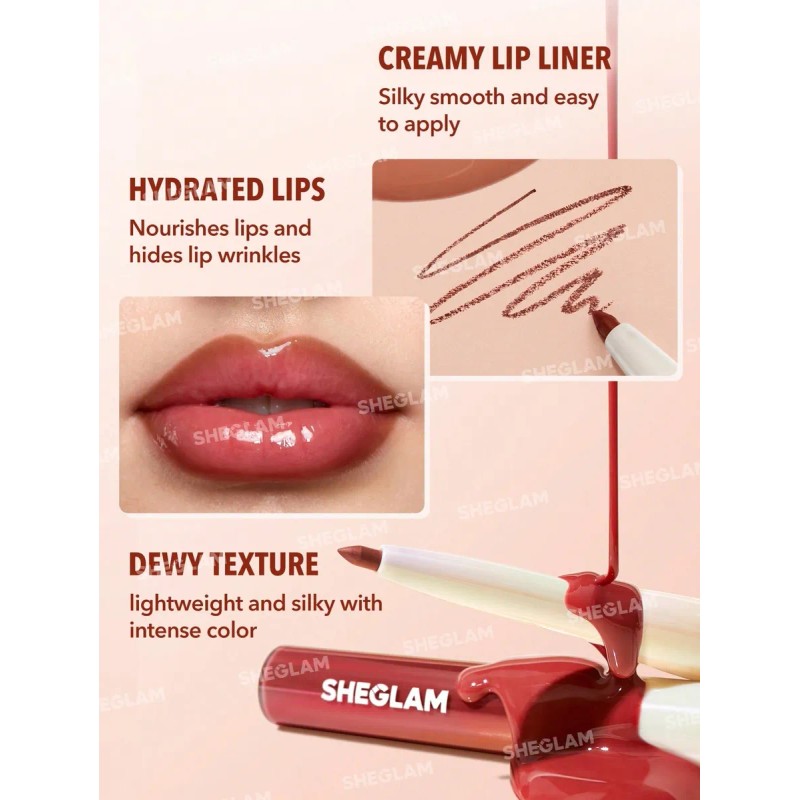 Sheglam Lip Rules Lápiz Y Gloss Labial - Golden Rule