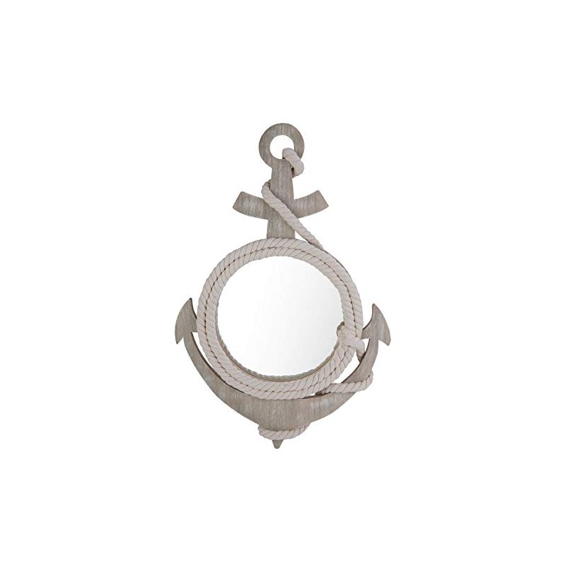 Beachcombers Anchor Shape Mirror With Rope L15.75 x H23.625 x