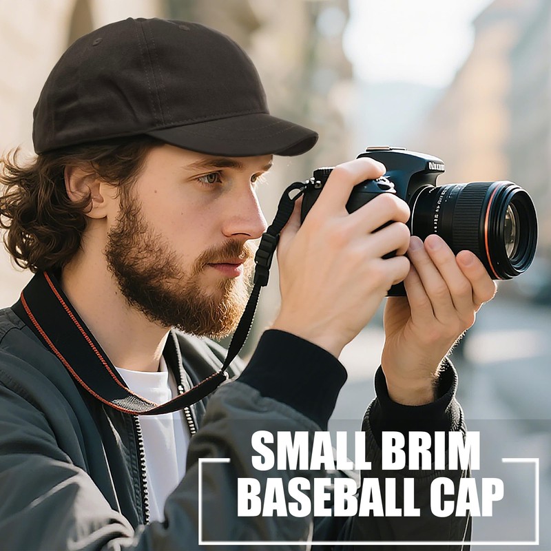 CLAPE Short Bill Baseball Cap Plain Hiphop Dad Hat Cooling