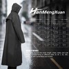 HANMENGXUAN Men's Rain Jacket with Hood Waterproof Ultra-Lite Long Safety