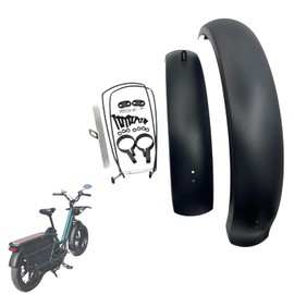 ZSYYDS Fat Tire Bike fenders Full Cover Snow Bike Mudguard Cycling Bike Fender for Ebike Mountain Bike 20/26 * 4 inch (Matt Black) (26 * 4.0 inch)