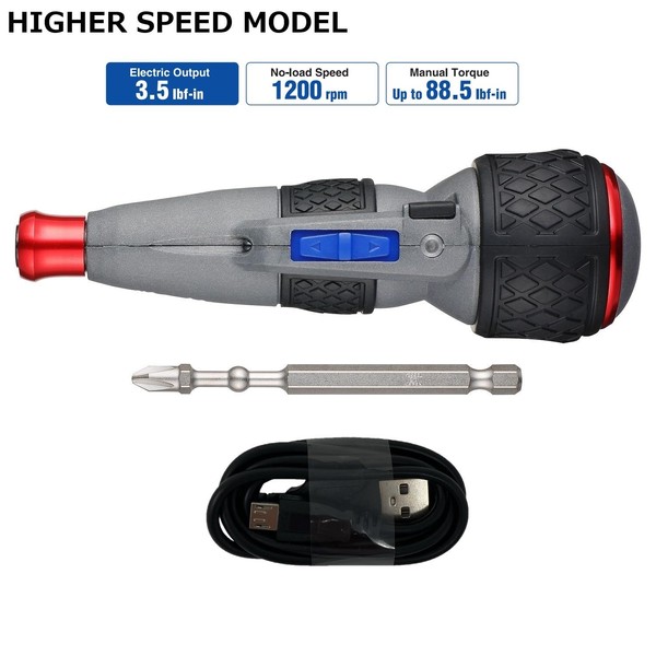 VESSEL e-ASSIST Screwdriver Higher Speed (1200rpm), Combo Kit with IMPACT
