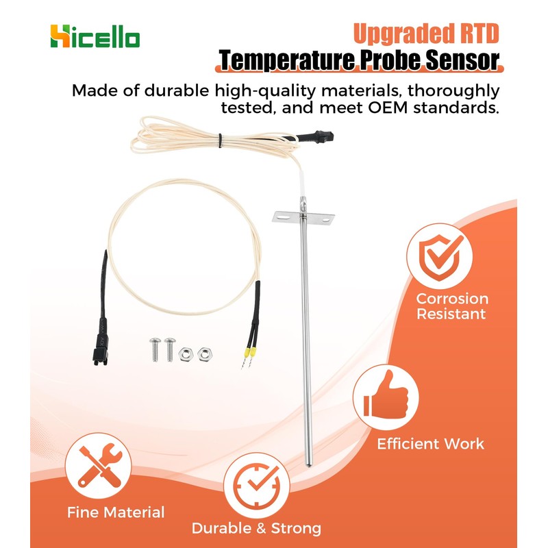 RTD Temperature Probe for Z Grills ZG-RTD-2 (700C/700D/700E/7002B/7002E)