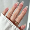 Uñas Postizas con Punta Francesa, Uñas Press on para Manos,