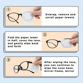 OKONOS 100 Pcs Disposable Eyeglass Cleaning Wipes Pre-Moistened Lens Wipes for Glasses and Screens