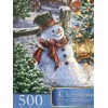 SPRINGBOK 500 PC CHRISTMAS TREES FARM W SNOWMAN & TRACTOR