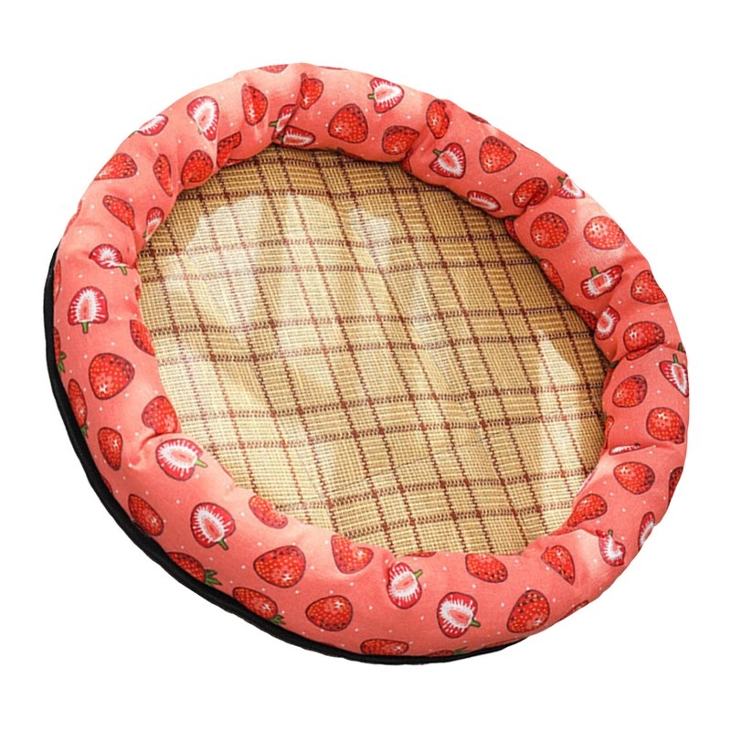Round Pet Cooling Bed Cartoon Printing Pet Sleeping Bed Summer