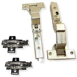 GRASS Tiomos Hinge Furniture Hinge with Low Pot Depth of Only 9 mm M9 Set (2 Pieces Furniture Hinges and 2 Pieces Mounting Plates)