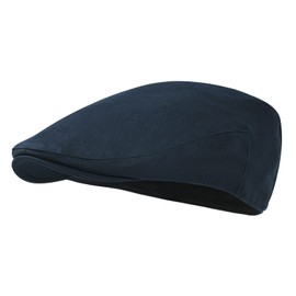 STARANCE Gorra plana de algodón para hombre Ivy Gatsby Newsboy, gorra delgada de verano para conducir, Azul Marino, 7.5