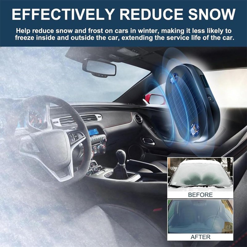 3PCS Anti-freeze Electromagnetic Car Snow Removal Device, Solar Electromagnetic Molecular