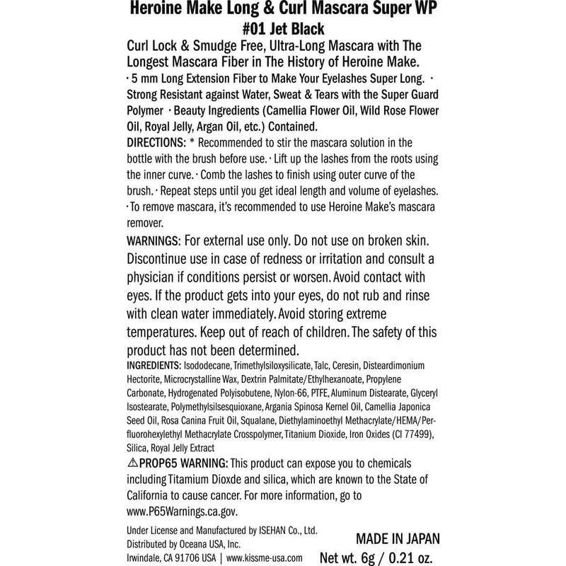 Isehan Heroine Make Long & Curl Mascara Waterproof Black