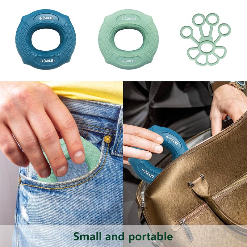 Finger Trainer Set Hand Grip Strengthener Grip Trainer Rings Hand