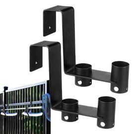 Fence Hooks for Pool,Set of 2 Pool Storage Hanger | Heavy Duty, Rust-Proof, Multi-Purpose Swimming Pond Accessories for Storing Towel Cleaning Tools Skimmer