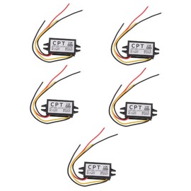 LABRIMP 5pcs Converter Module High Efficiency Voltage Regulator for Car Alarms Audio Navigation More Durable Easy Installation with Bracket