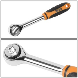 DNA MOTORING Home Repair Tool Set, Magnetic Screwdriver Socket Set, Ratchet Screwdriver Tools Set for Mechanics and DIY, w/Storage Box, Orange, TOOLS-00037