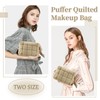 UIXIZQ Puffer Quilted Makeup Bag Cosmetic Bags,Puffy Travel Toiletry Pouch
