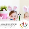 Animal Wooden Whistle, 10Pcs Lovely Whistle Educational Tool, Musical for