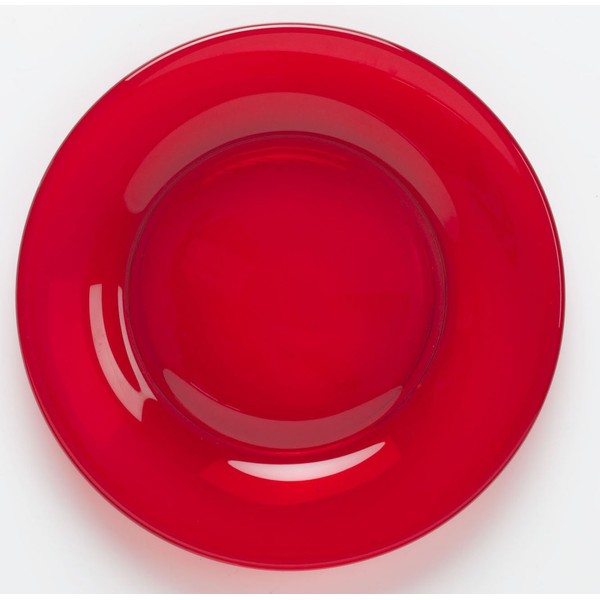 Plain & Simple Pattern - Bread / Salad / Dinner Plate - Mosser Glass (6", Red)