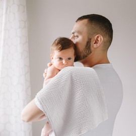 Susurration Muslin Cloths Baby Burp Cloths, Pack of 5, 100% Cotton Burp Cloths Baby for Boys and Girls, Soft, Breathable and Extremely Absorbent Muslin Cloth for Baby 60 x 60 cm (Green)