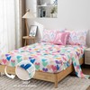 A Nice Night Lightweight Soft Cartoon Rainbow 6Pcs Twin Comforter