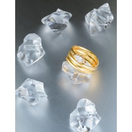 Melhill Titanium Steel Stacked Diamand Ring Multi-Band Zirconia Gemstones Hypoallergenic Everyday Wear Weddings Engagement Jewelry for Women Size 8