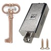 cyclingcolors Swivel Bar Lock Furniture Lock Gold Decorative Key Cabinet