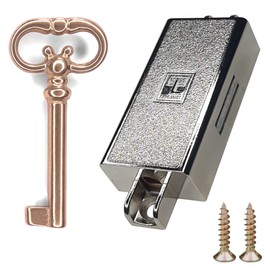 cyclingcolors Swivel Bar Lock Furniture Lock Gold Decorative Key Cabinet Lock Screw-On Lock Right