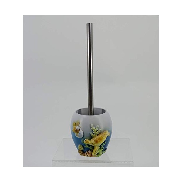 SHANCO Resin Sea Turtle Mother and Baby Toilet Brush Holder,