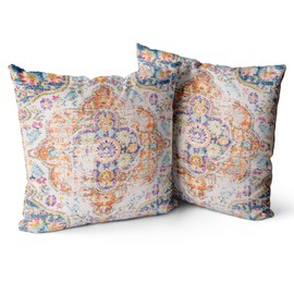 Snycler Boho Throw Pillow Covers 26x26 inch Set of 2 Burnt Orange Terracotta Rust Colored Throw Pillows Boho Home Decor for Bedroom Living Room Couch & Sofa (No Inserts)