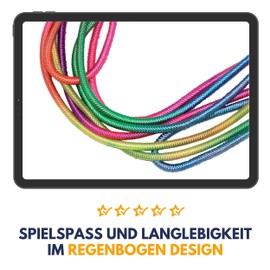 Best Sporting Rubber Twist 5 m - 2 x Rubber Twist Children in Colourful as Bouncy Rubber Children - Bouncy Rubber for Children Sports - Bouncy Game Classic - Rubber Twist